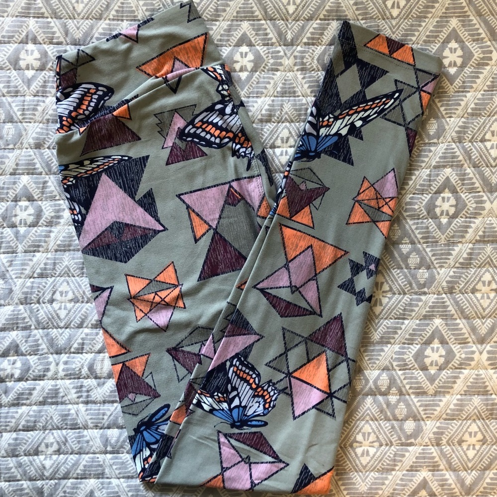 Lularoe Geometric Butterfly Leggings OS